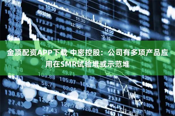 金顶配资APP下载 中密控股：公司有多项产品应用在SMR试验堆或示范堆