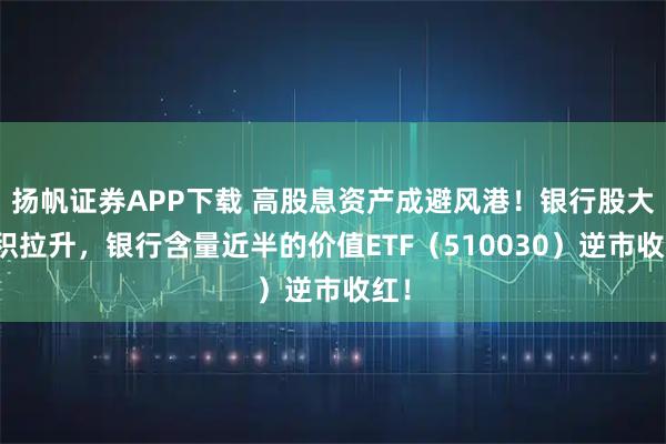 扬帆证券APP下载 高股息资产成避风港！银行股大面积拉升，银行含量近半的价值ETF（510030）逆市收红！