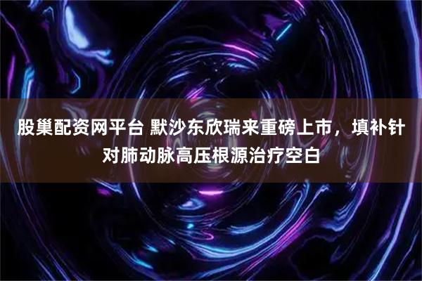 股巢配资网平台 默沙东欣瑞来重磅上市，填补针对肺动脉高压根源治疗空白